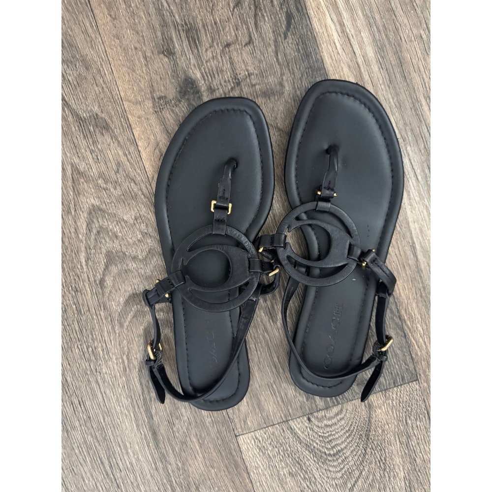 Coach black flat Sandals size 7.5